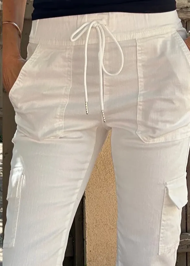 Gaya Cargo White Denim