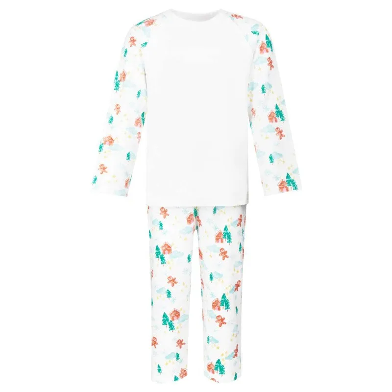 Gingerbread house pyjamas (children’s and adults) for personalising