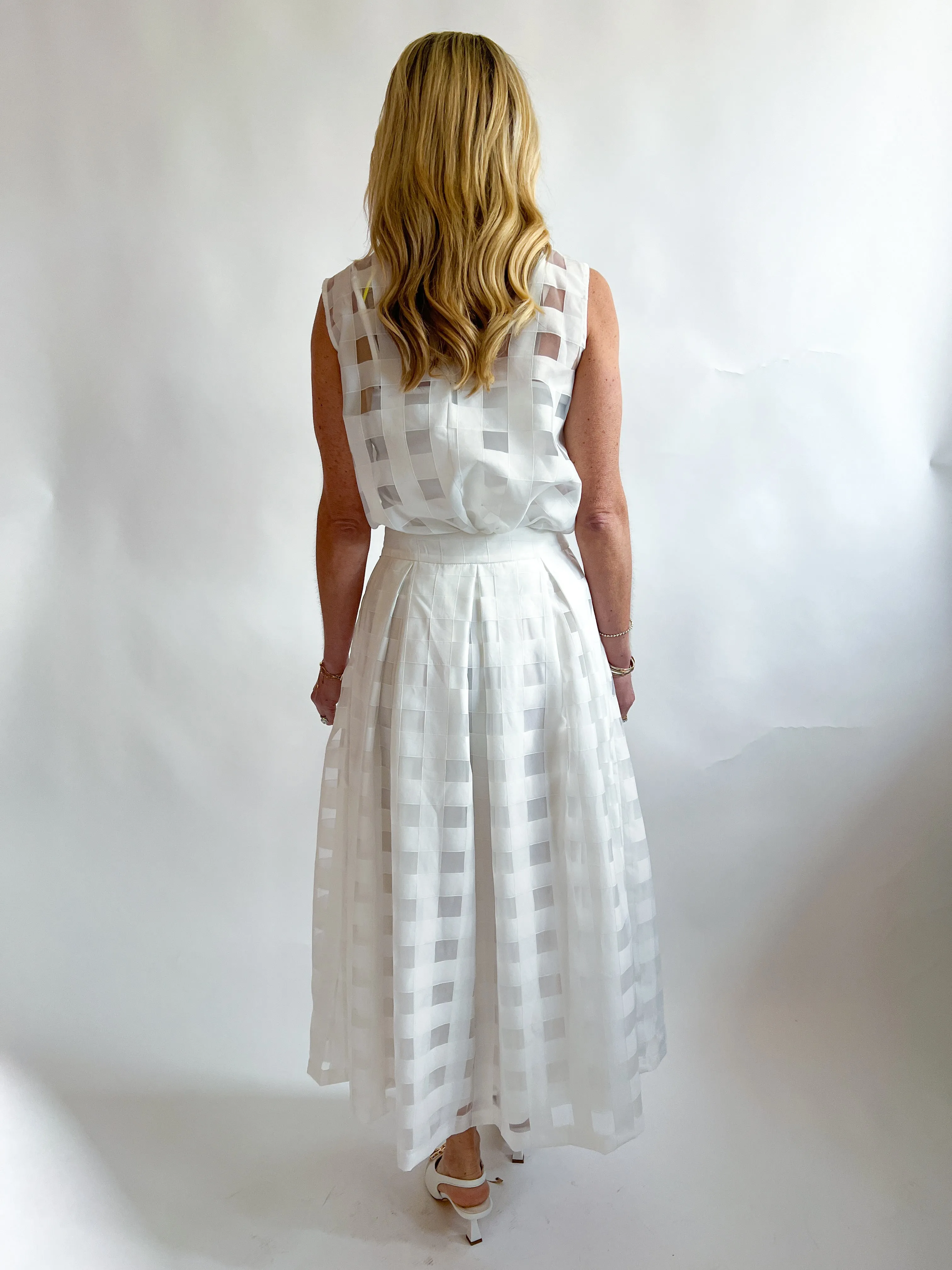 Gingham Organza Full Skirt