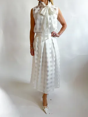 Gingham Organza Full Skirt