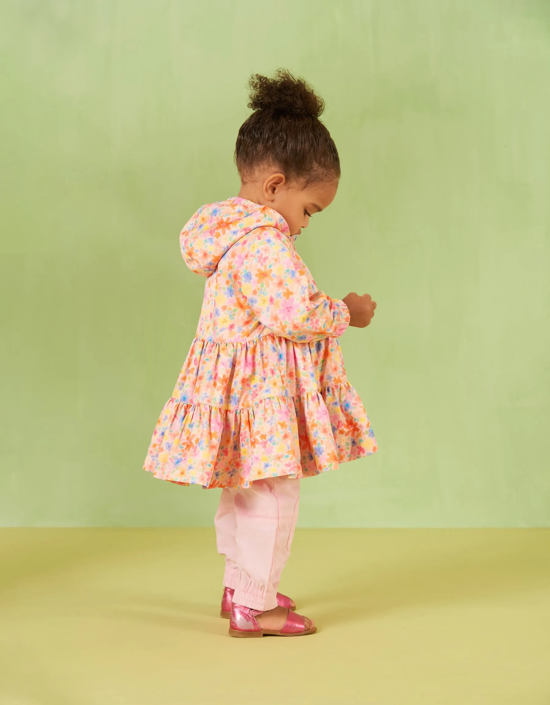 Girls Pink Cotton Coat