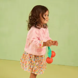 Girls Pink Cotton Coat