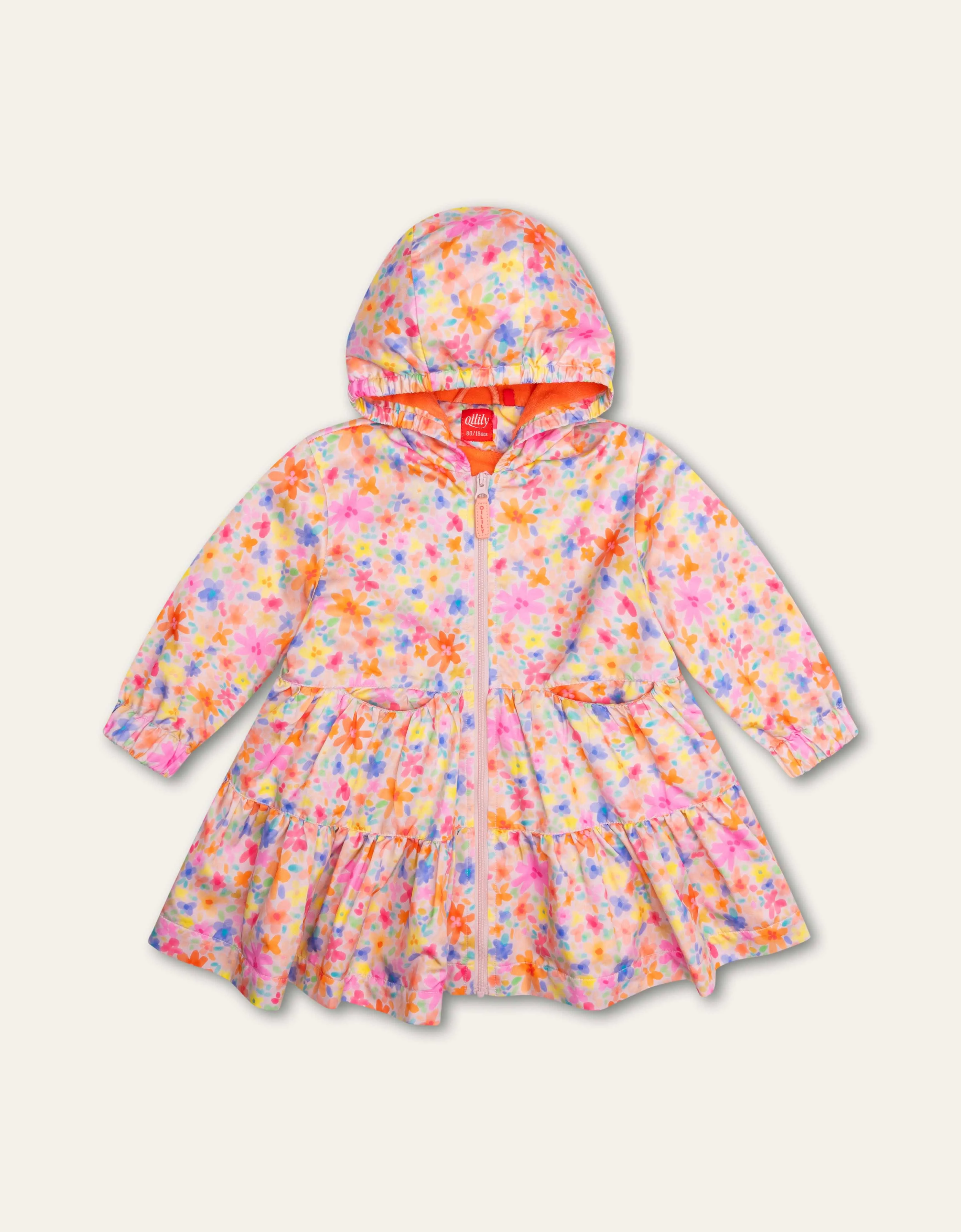 Girls Pink Cotton Coat