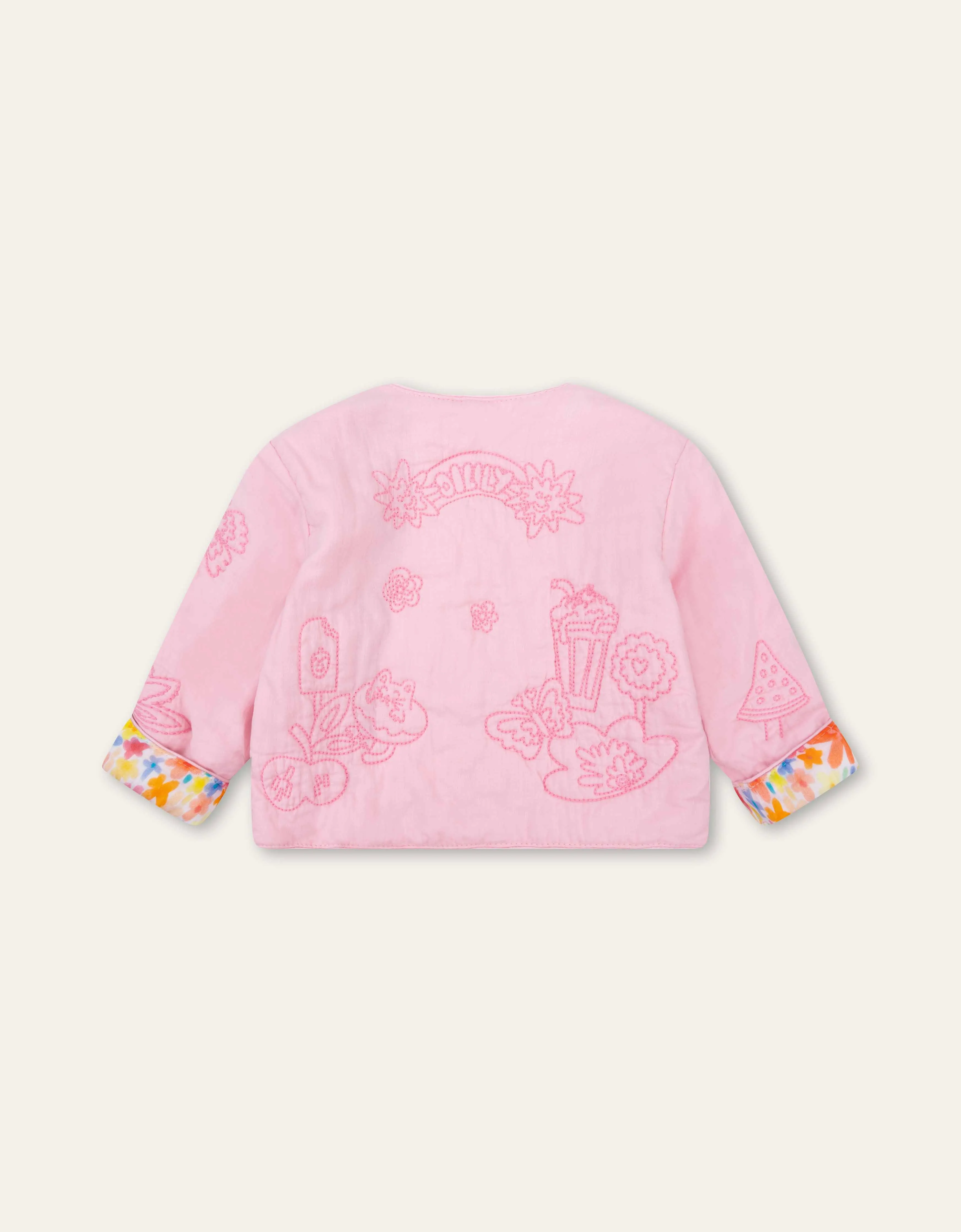 Girls Pink Cotton Coat