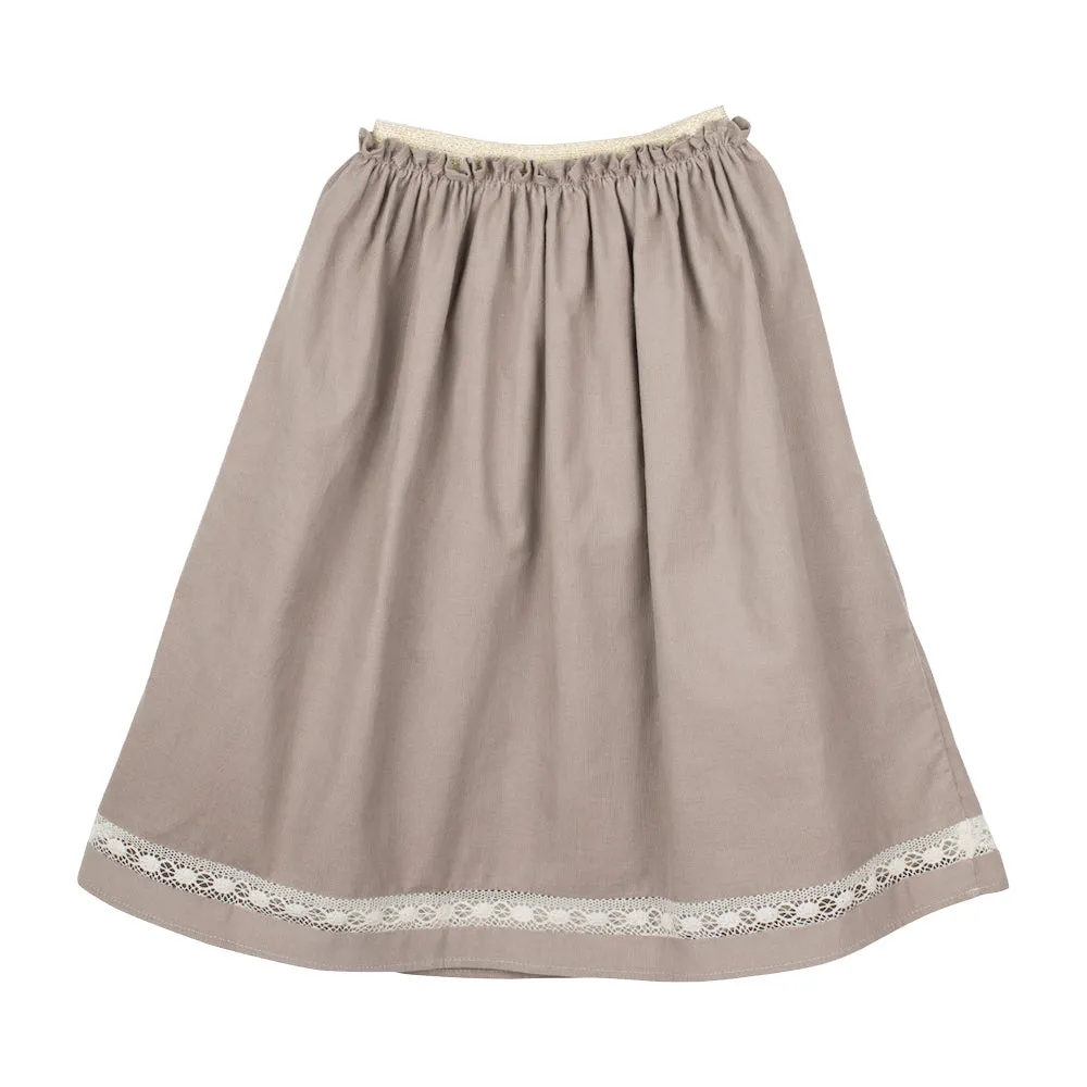 Girls Rosalia Corduroy Hazelnut Skirt
