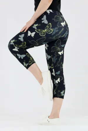 Golden Butterfly - Casual Capri Leggings