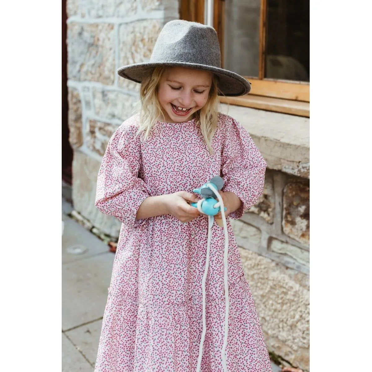 Goldie Dress - Mini Heart Print