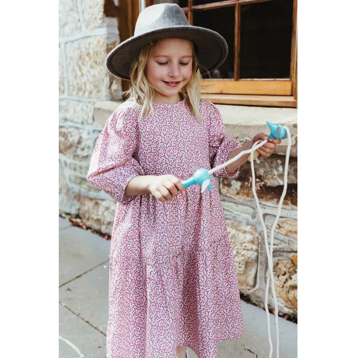 Goldie Dress - Mini Heart Print