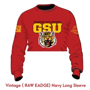 GRAMBLING STATE | RED Chenille Crop SWEATSHIRT