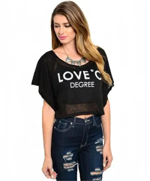 Graphic Crop Top | Black