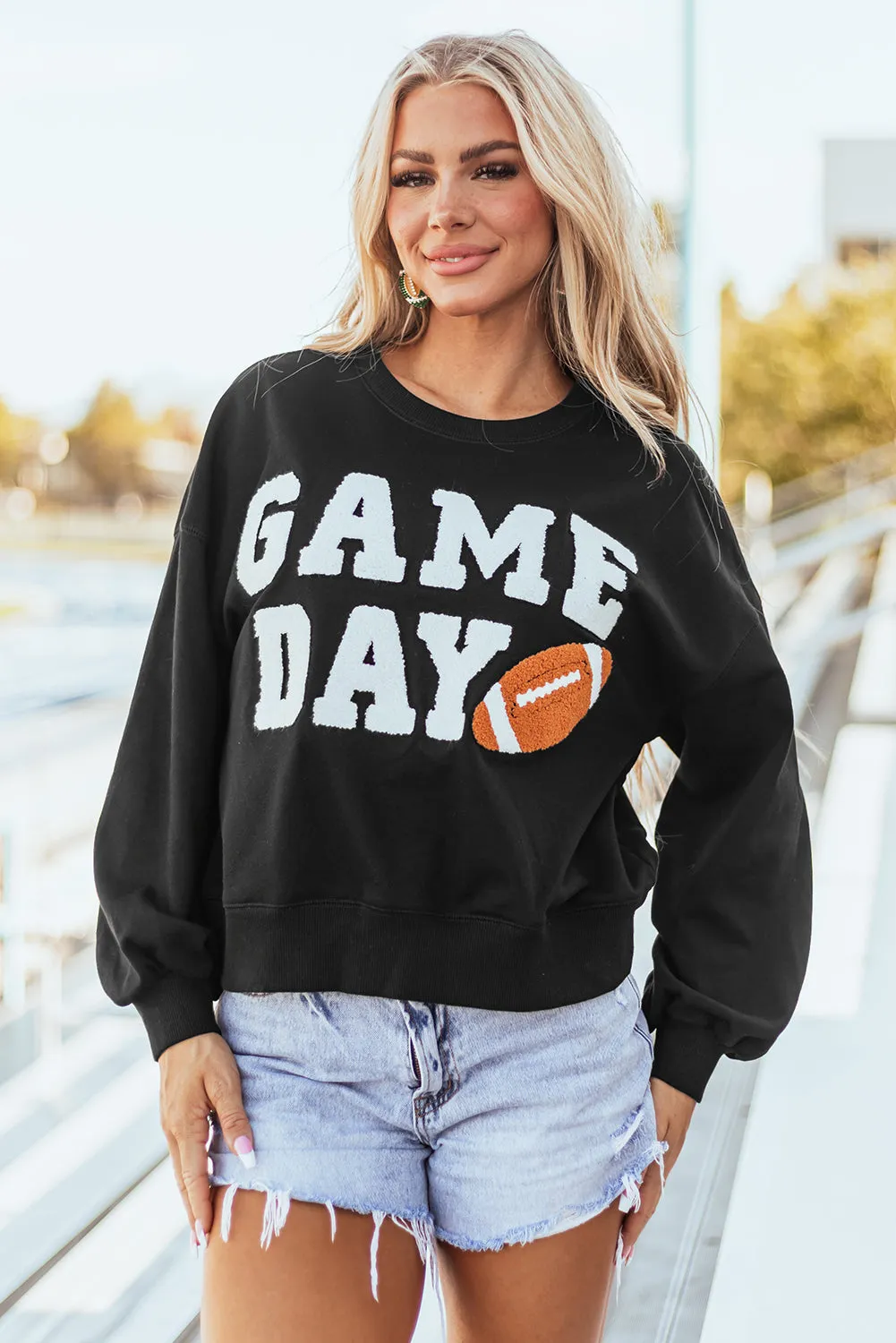 Graphic Varsity Pullover Sweatshirt