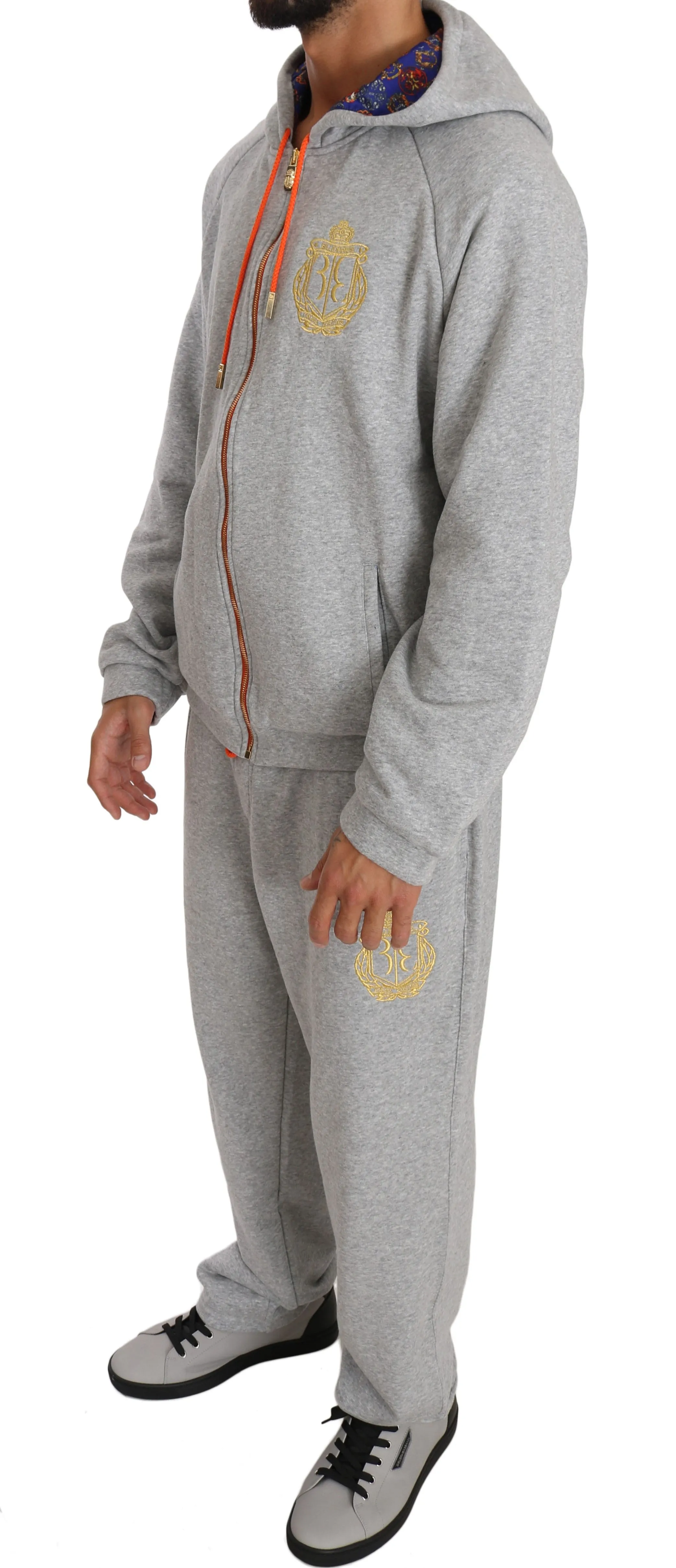 Gray Cotton Sweater Pants Tracksuit