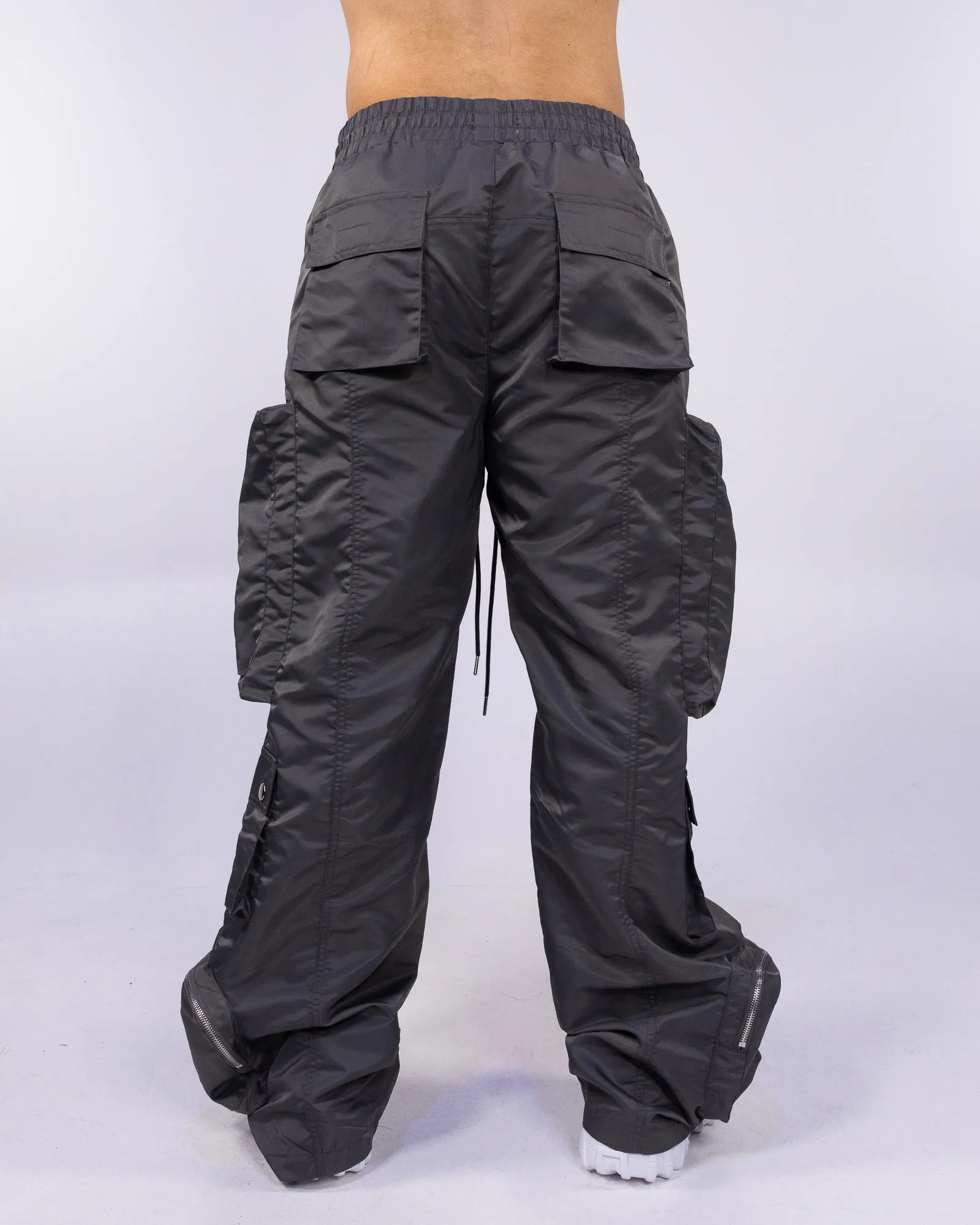 Gray Moon Men's Baggy Zip Cargo Pants