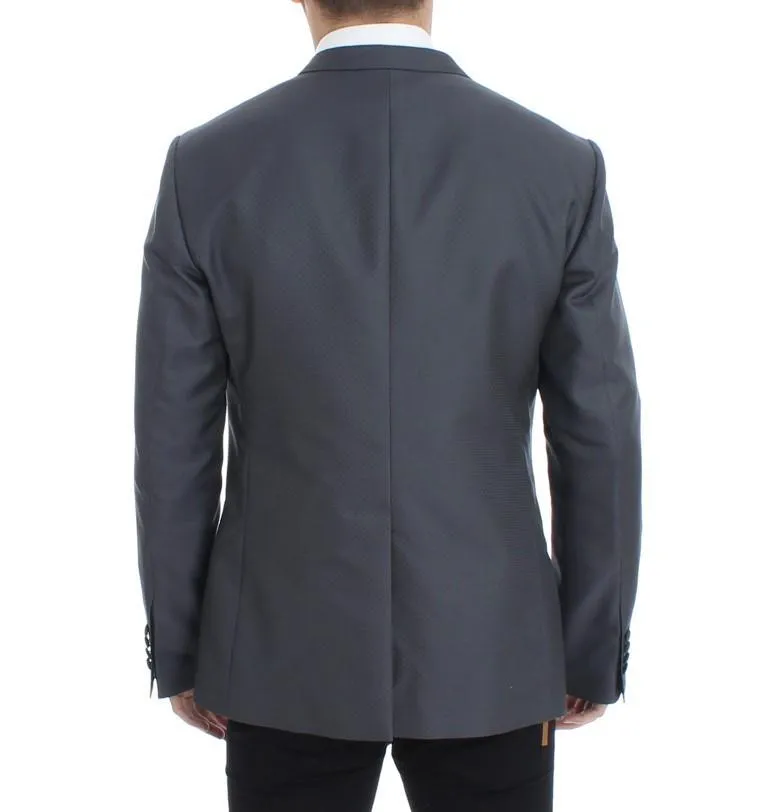 Gray shiny GOLD slim fit blazer