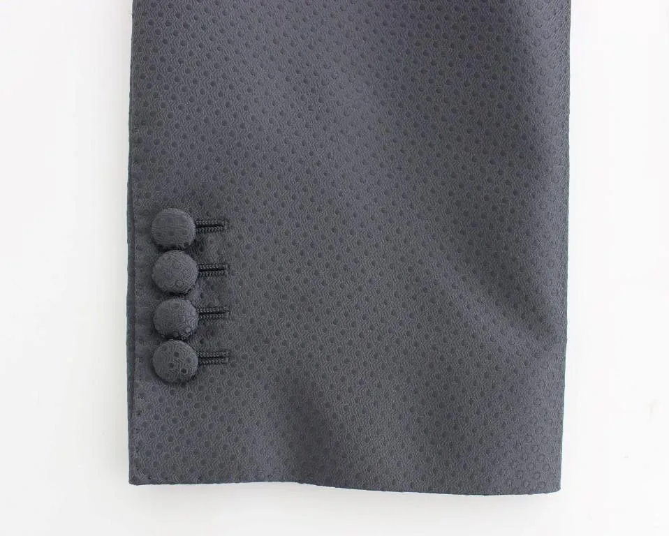 Gray shiny GOLD slim fit blazer