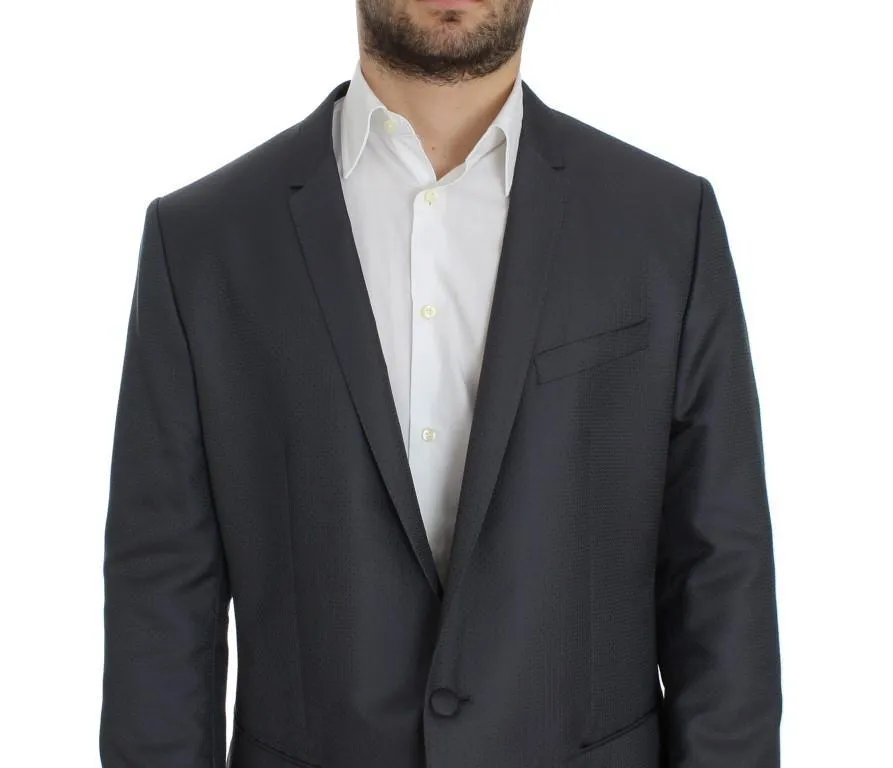 Gray shiny GOLD slim fit blazer