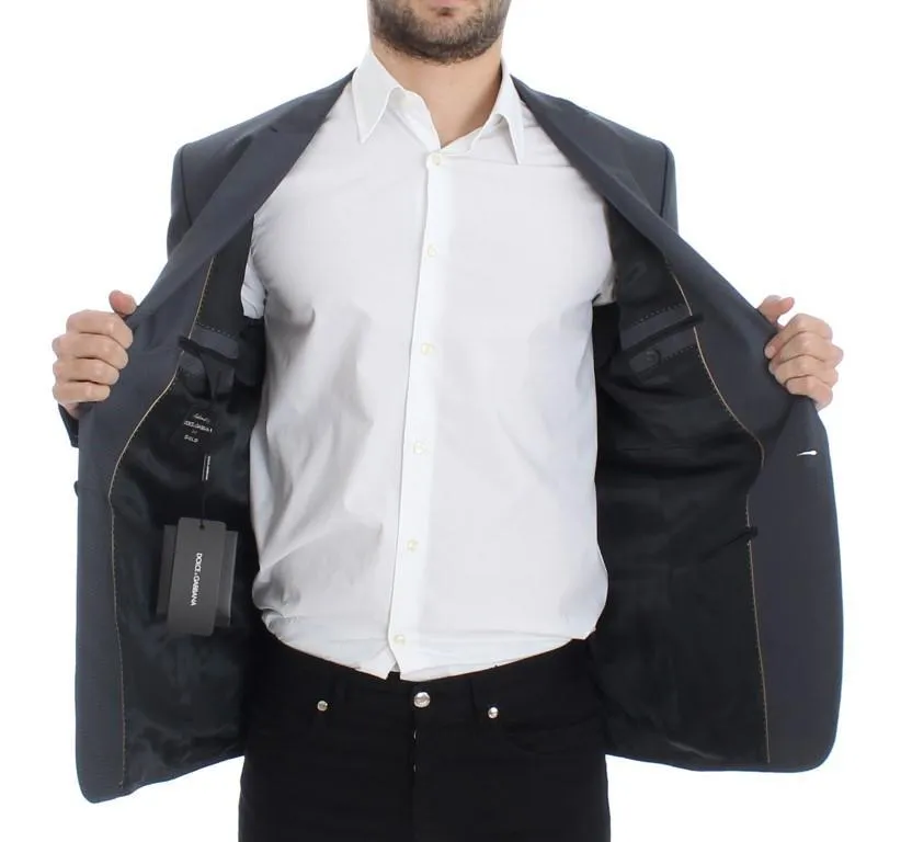 Gray shiny GOLD slim fit blazer