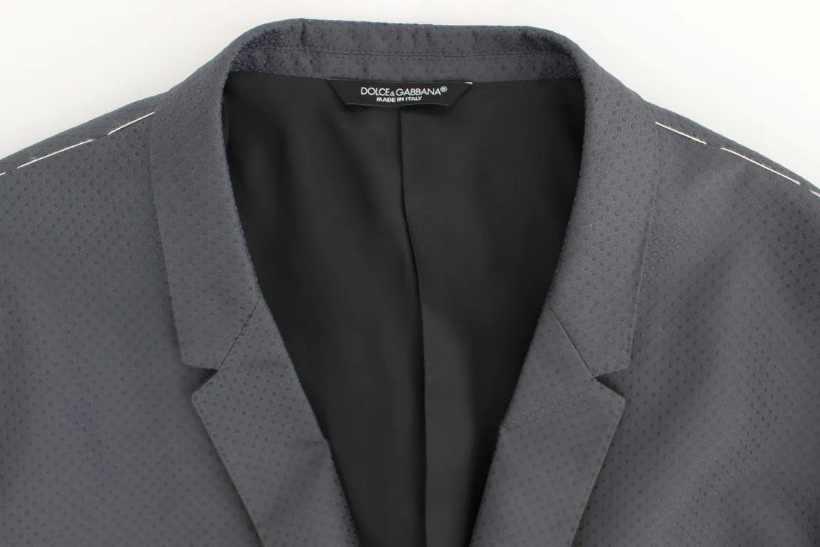 Gray shiny GOLD slim fit blazer