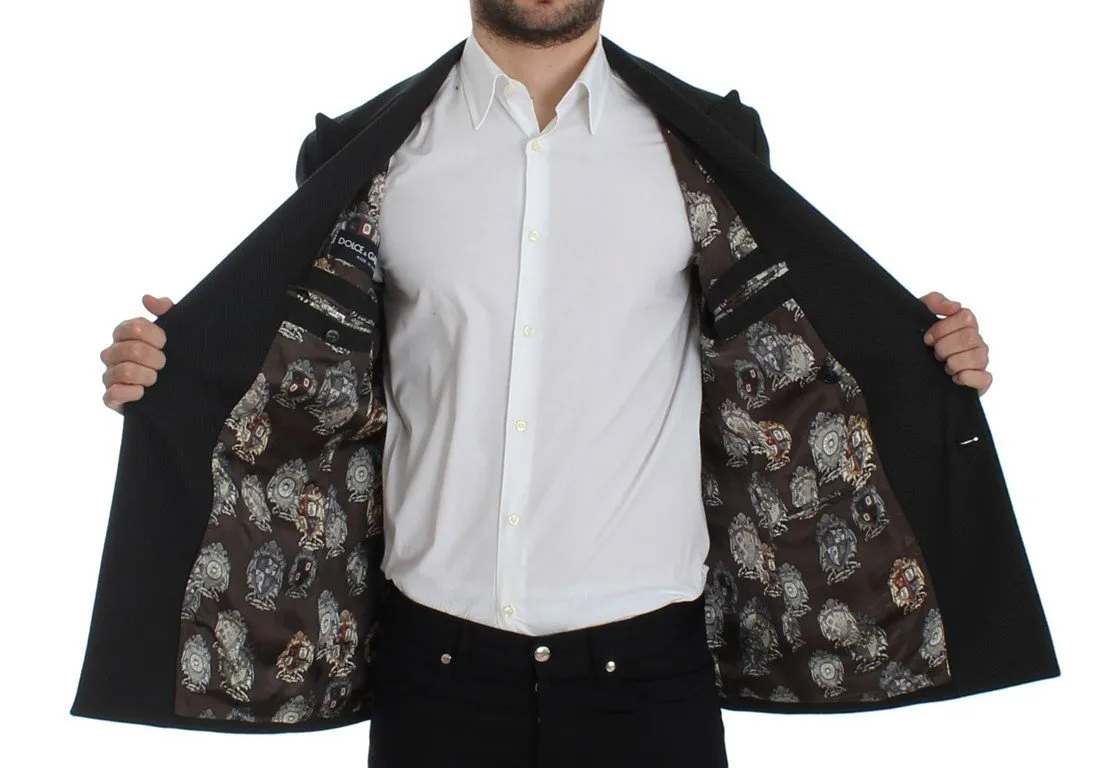 Green brown double breasted blazer