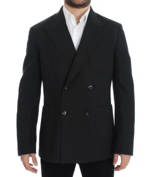 Green brown double breasted blazer