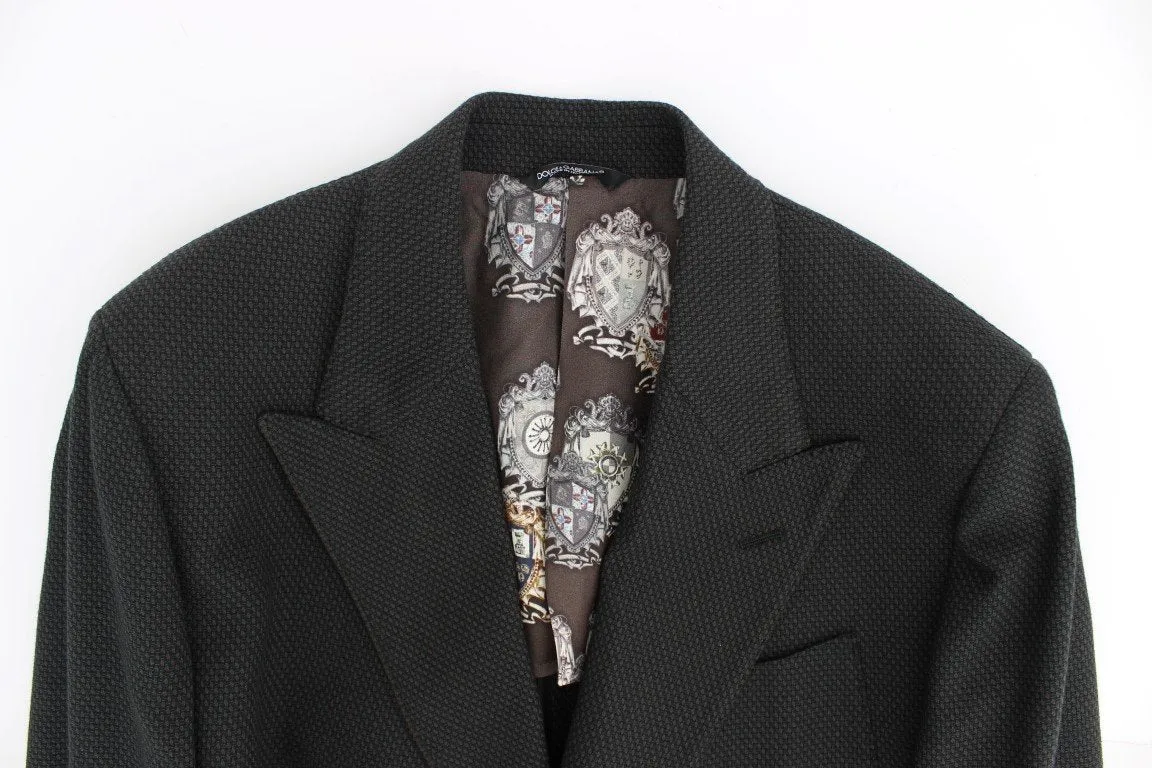 Green brown double breasted blazer