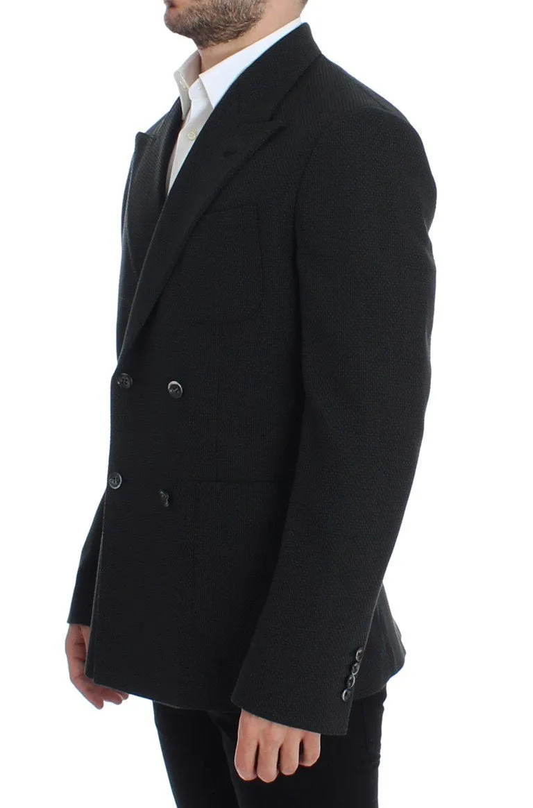 Green brown double breasted blazer