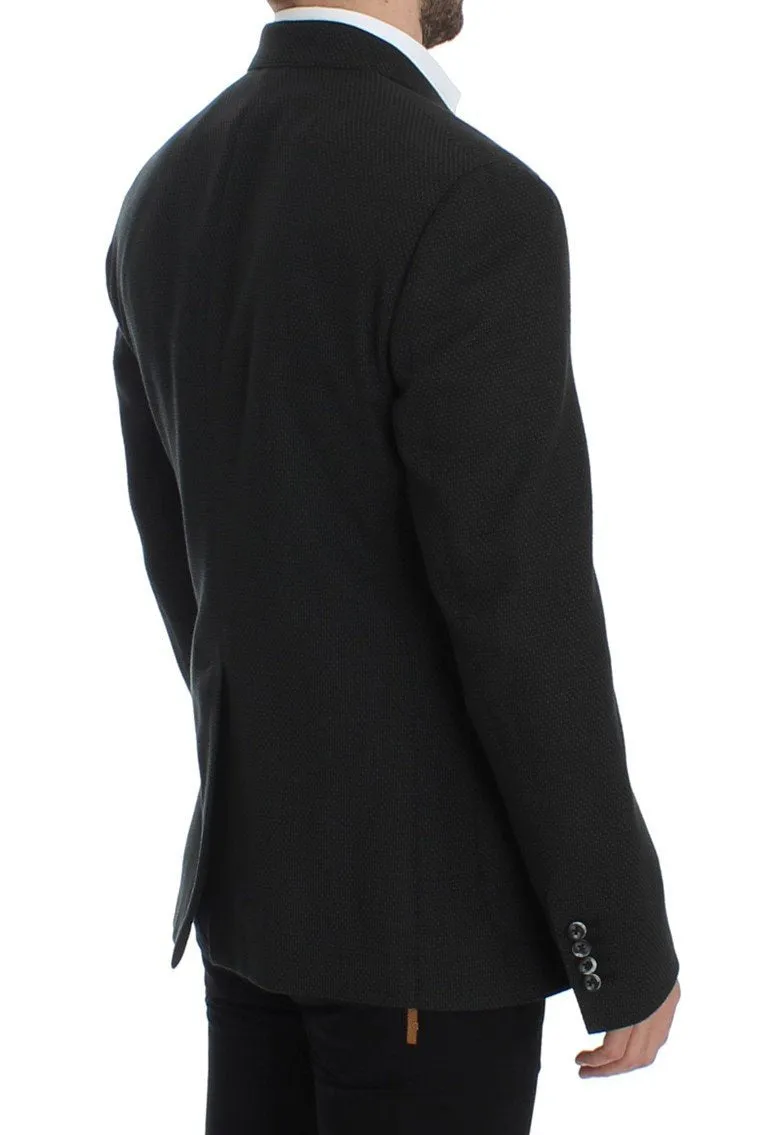 Green brown double breasted blazer