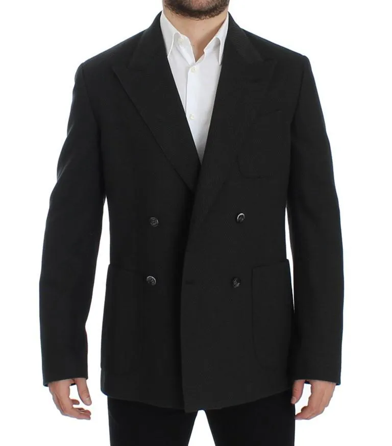 Green brown double breasted blazer