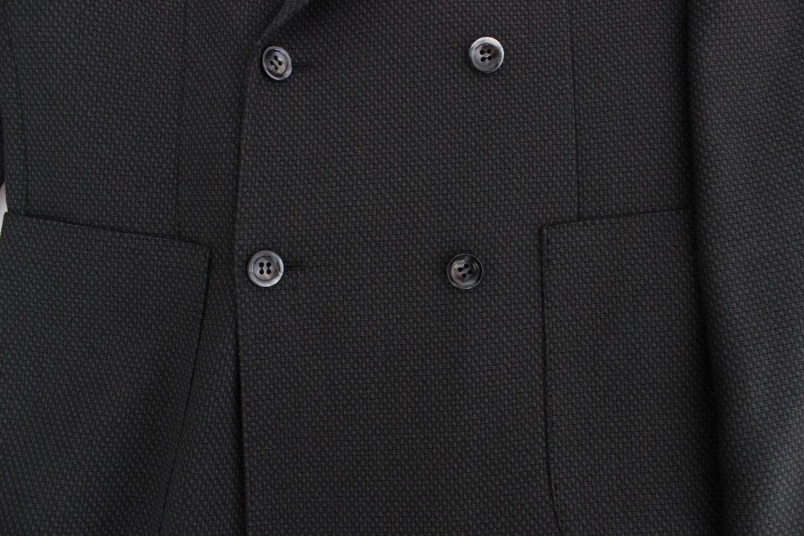 Green brown double breasted blazer