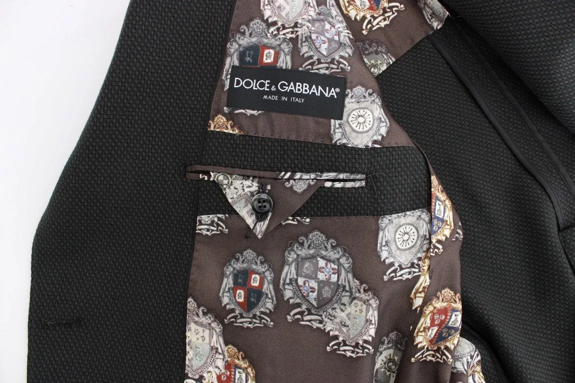 Green brown double breasted blazer