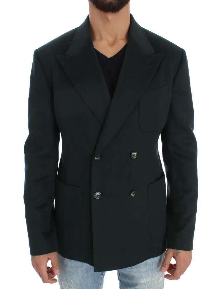 Green Cashmere Blazer Jacket