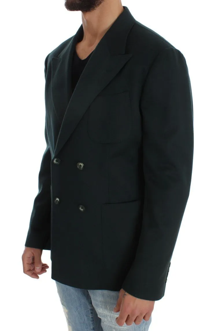 Green Cashmere Blazer Jacket