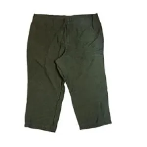GREEN LINEN CAPRIS SZ 12