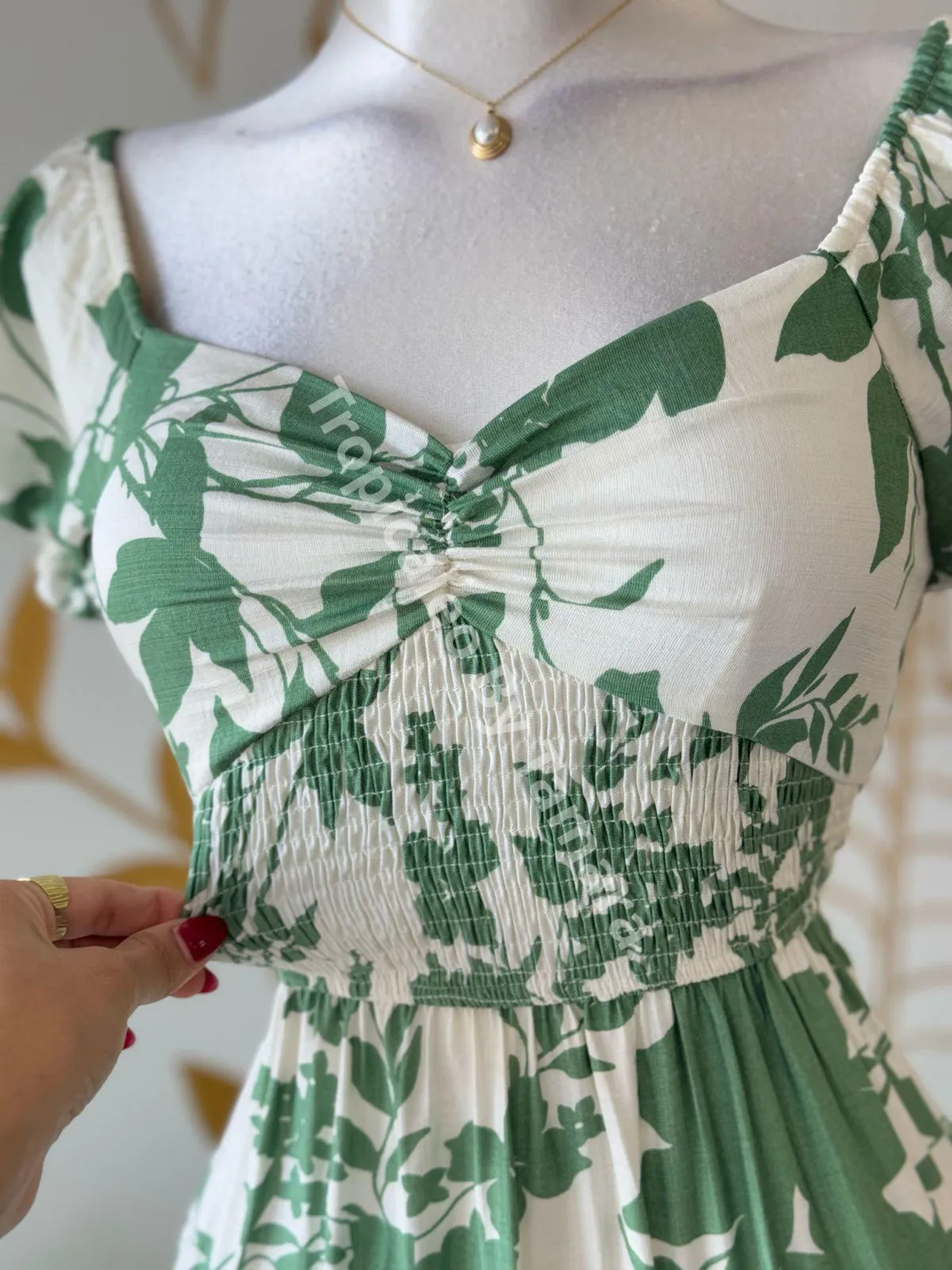 Green Meadow Midi Dress