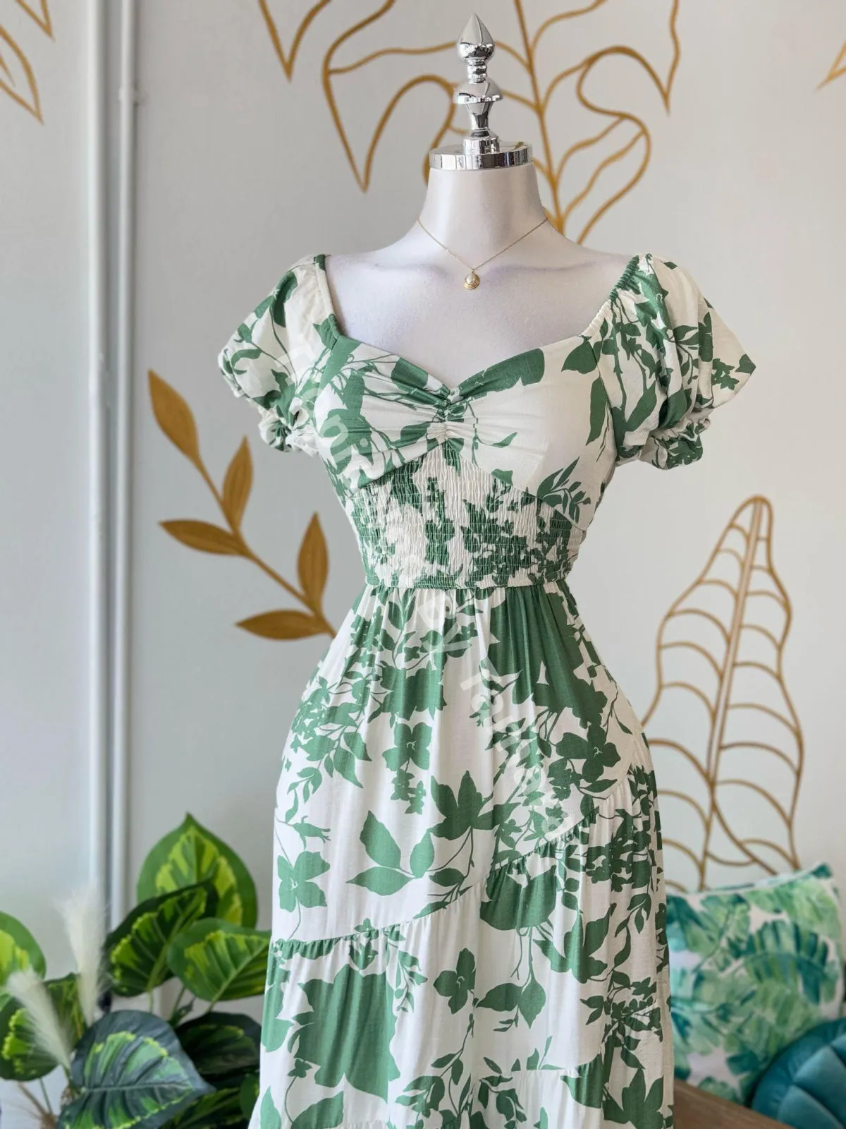 Green Meadow Midi Dress