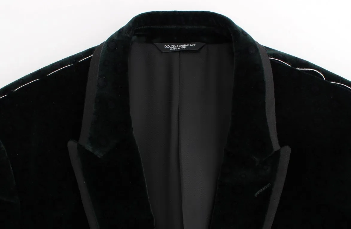 Green velvet MARTINI slim fit blazer