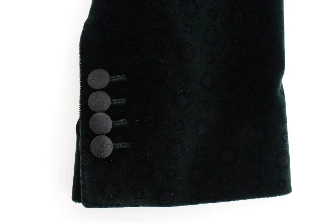 Green velvet MARTINI slim fit blazer