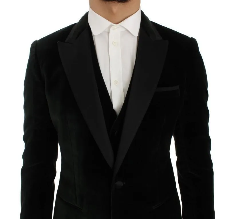Green Velvet Slim Fit Blazer Jacket