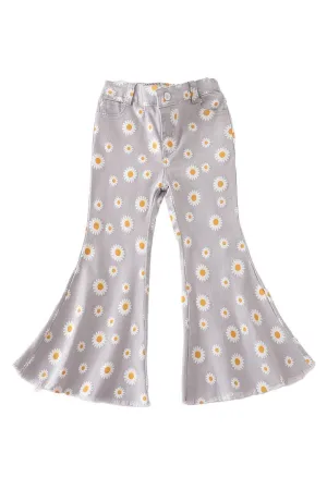 Grey Daisy Bell Bottoms