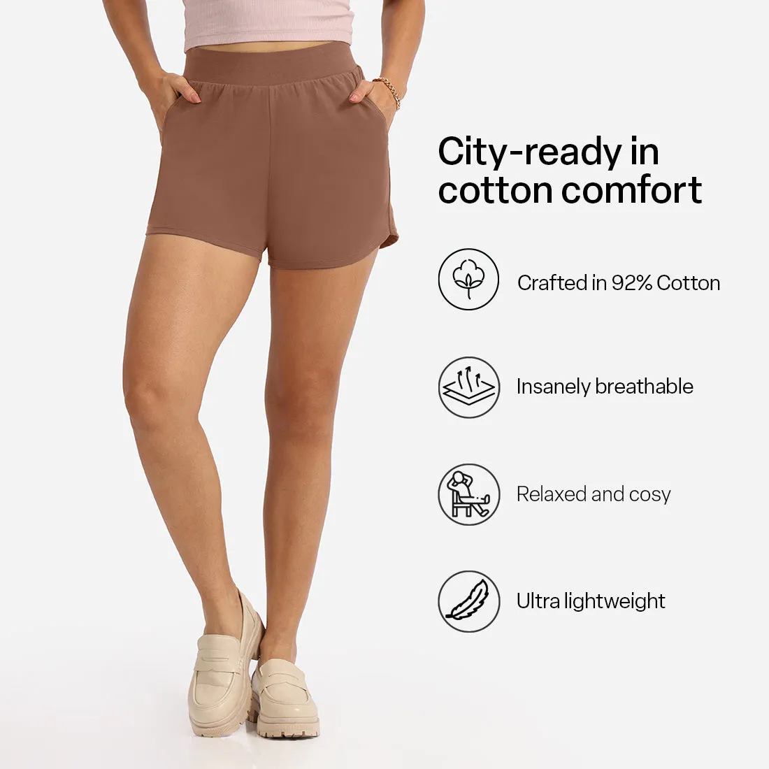 Groove-in Cotton Shorts