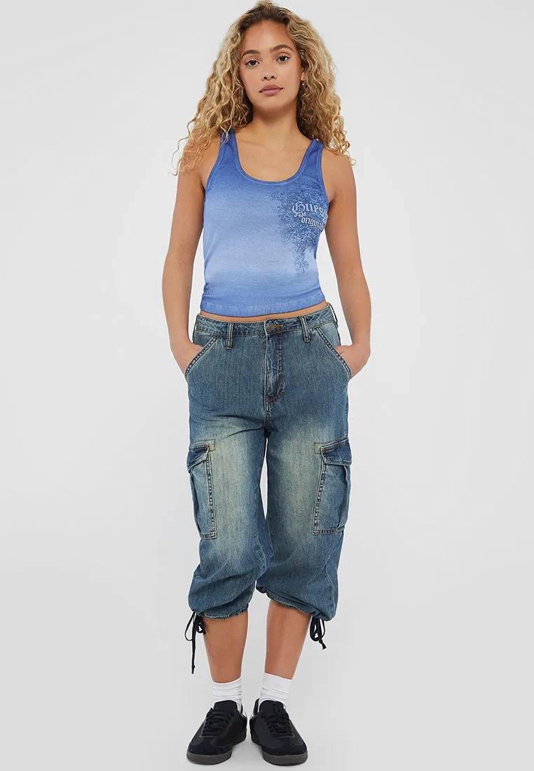 GUESS Originals Cargo Denim Capri