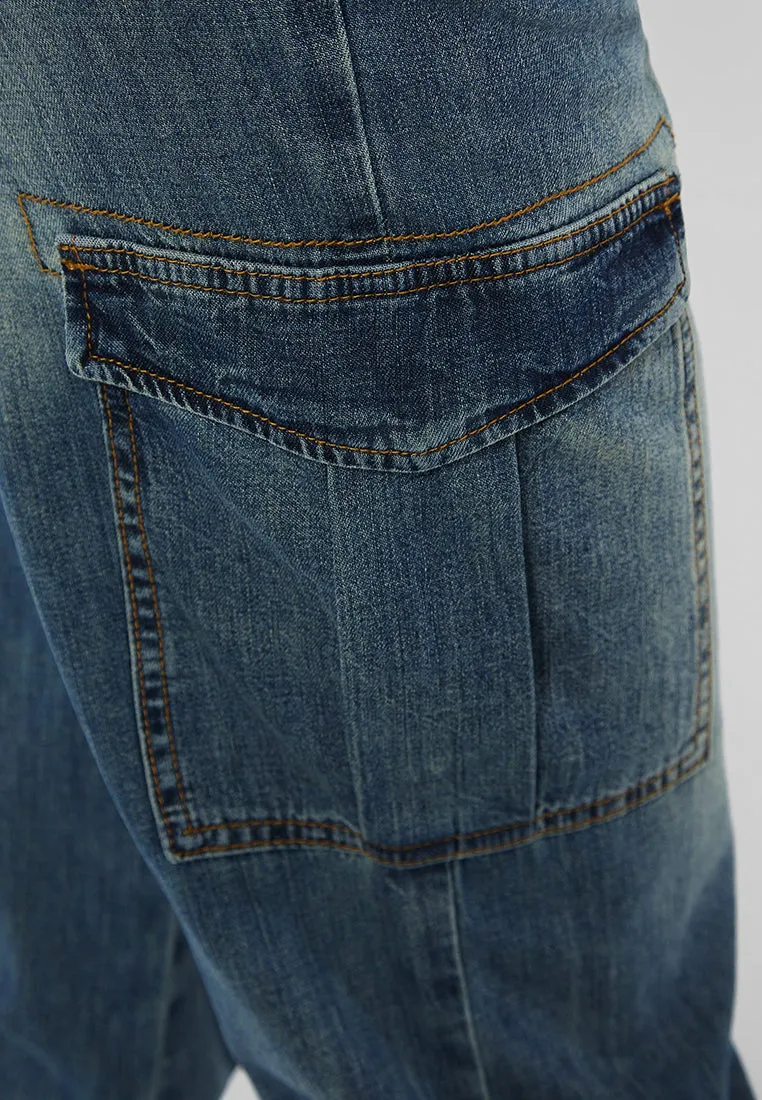 GUESS Originals Cargo Denim Capri