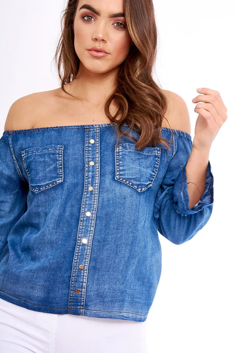 Gypsy Denim Bardot Top - Nyla