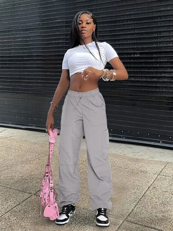 GYPSY GIRL - Loose Multi-Pocket Straight Cargo Pants
