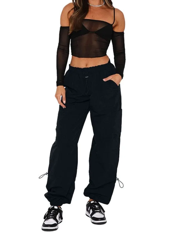 GYPSY GIRL - Loose Multi-Pocket Straight Cargo Pants