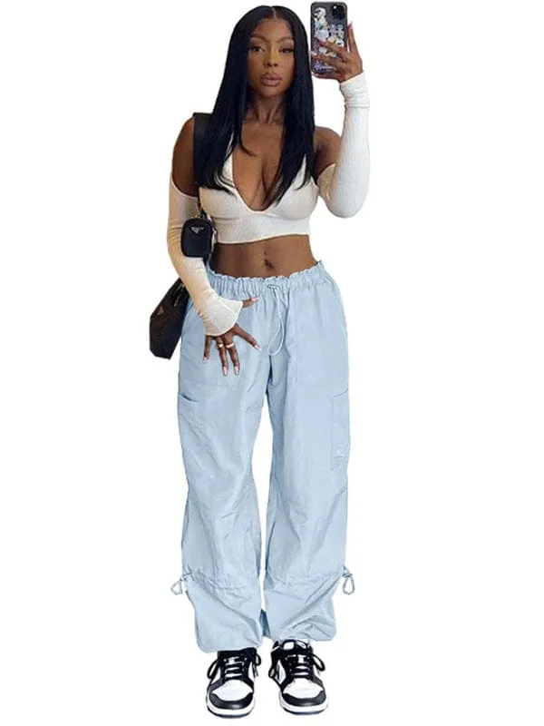 GYPSY GIRL - Loose Multi-Pocket Straight Cargo Pants