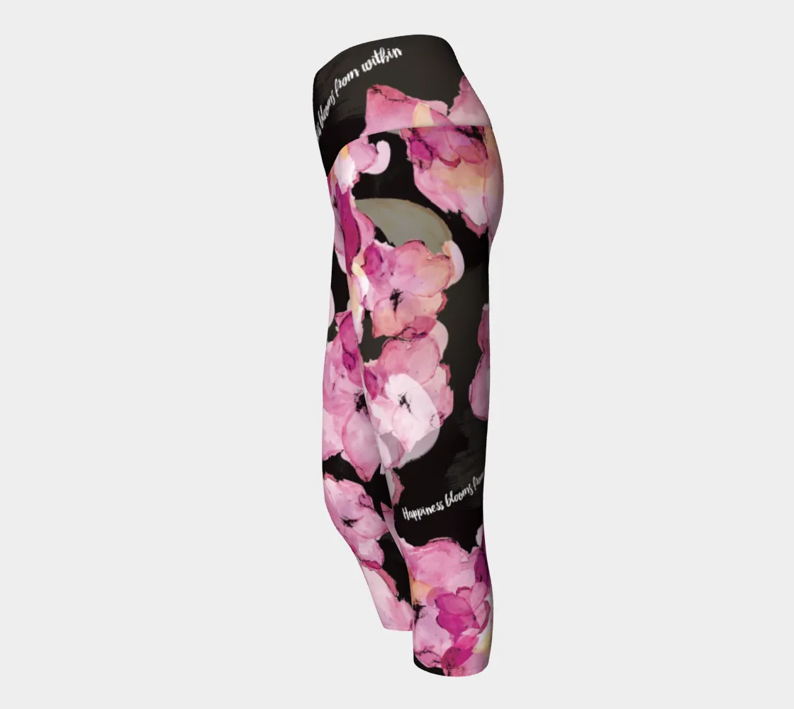 Happiness Blooms - Yoga Capris
