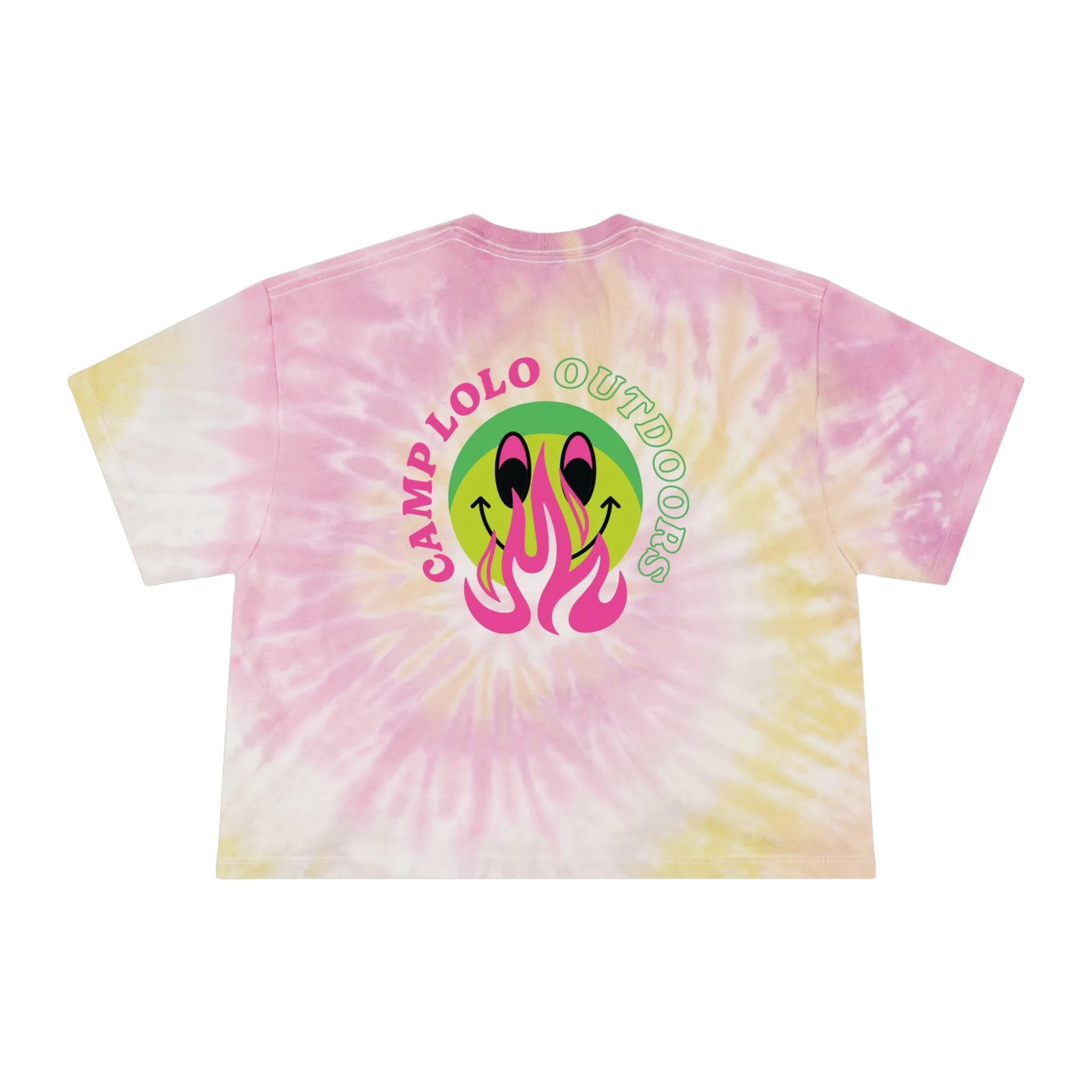 Happy Camper Tie-Dye Crop Tee