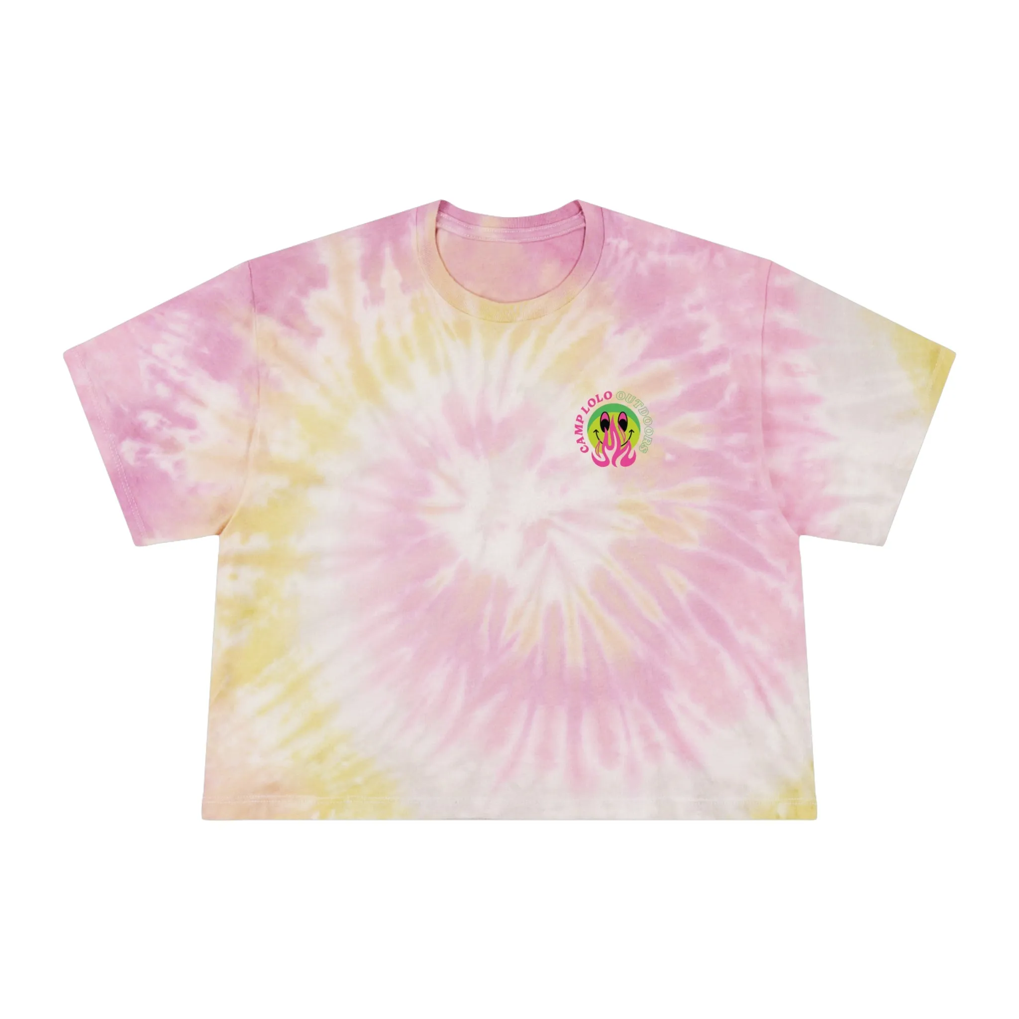 Happy Camper Tie-Dye Crop Tee