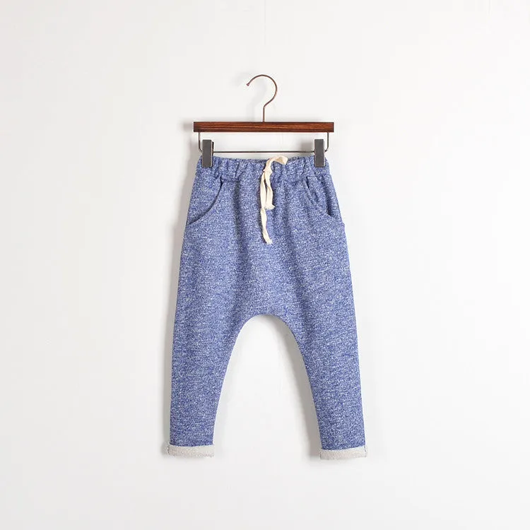 Harem Capris Pants For Age 2-10 Cute Candy Color Terry Child Clothing Solid Kids Children Long Pants